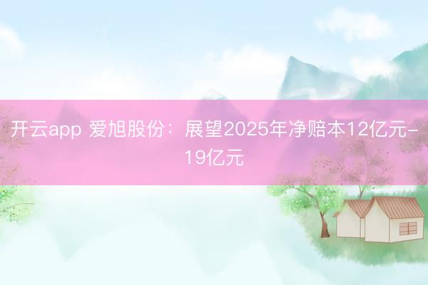 开云app 爱旭股份：展望2025年净赔本12亿元-19亿元