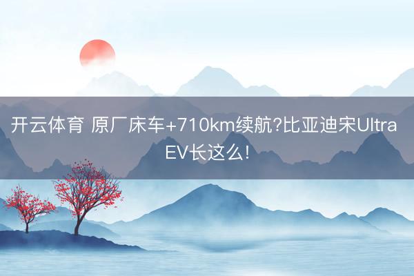 开云体育 原厂床车+710km续航?比亚迪宋Ultra EV长这么!