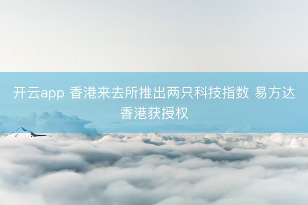 开云app 香港来去所推出两只科技指数 易方达香港获授权