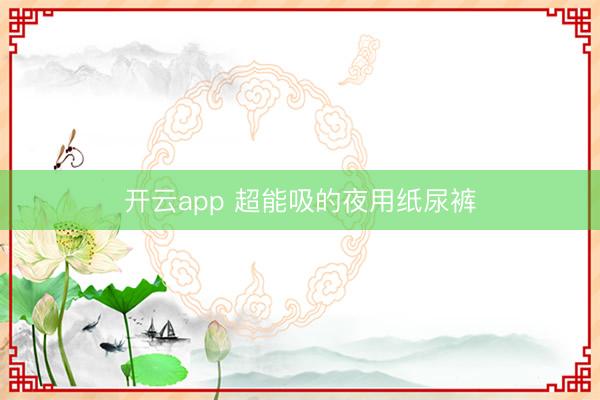 开云app 超能吸的夜用纸尿裤